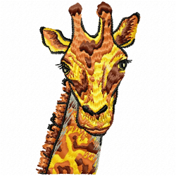 Giraffe Embroidery Design 9